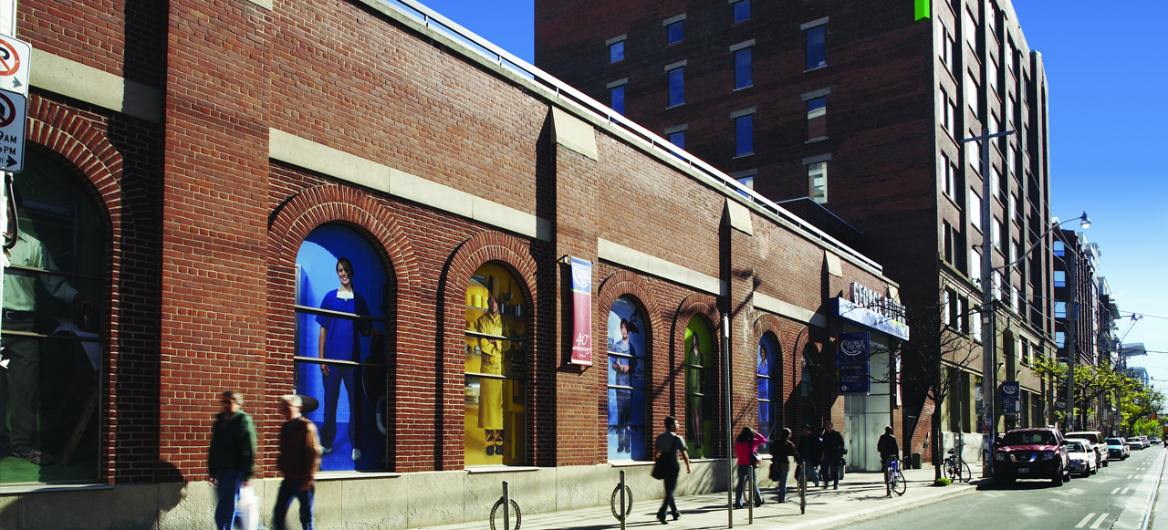 Photograph of the exterior of St. James Campus. 